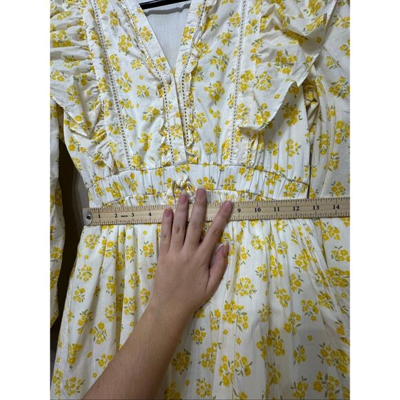 NWOT NOBODY'S CHILD Danielle Floral Cotton-Poplin Mini Cottagecore Dress 6US - Picture 11 of 14
